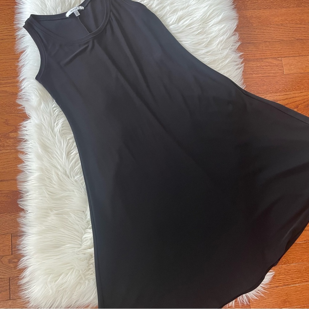 Sympli Black Scoop Neck Sleeveless Dress LBD Size 8 Minimalist